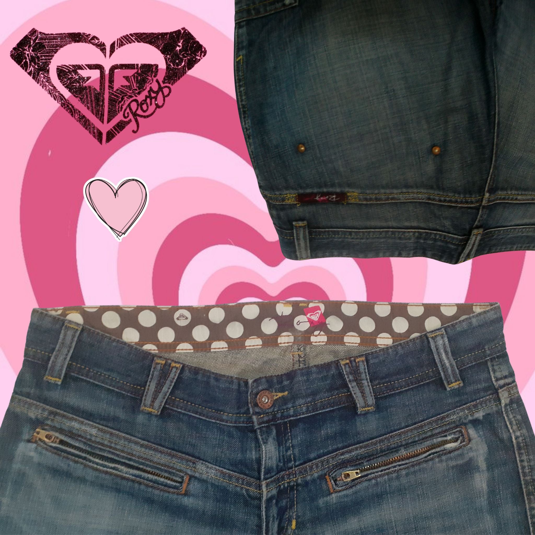 ROXY Denim Cargo Pants for Women - (W35 X L39)