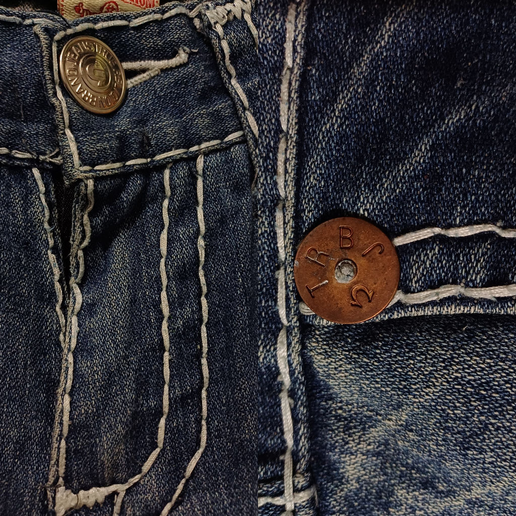 True Religion 00s Billy Bootcut Medium Wash Super T Jeans - (W32 X L40)