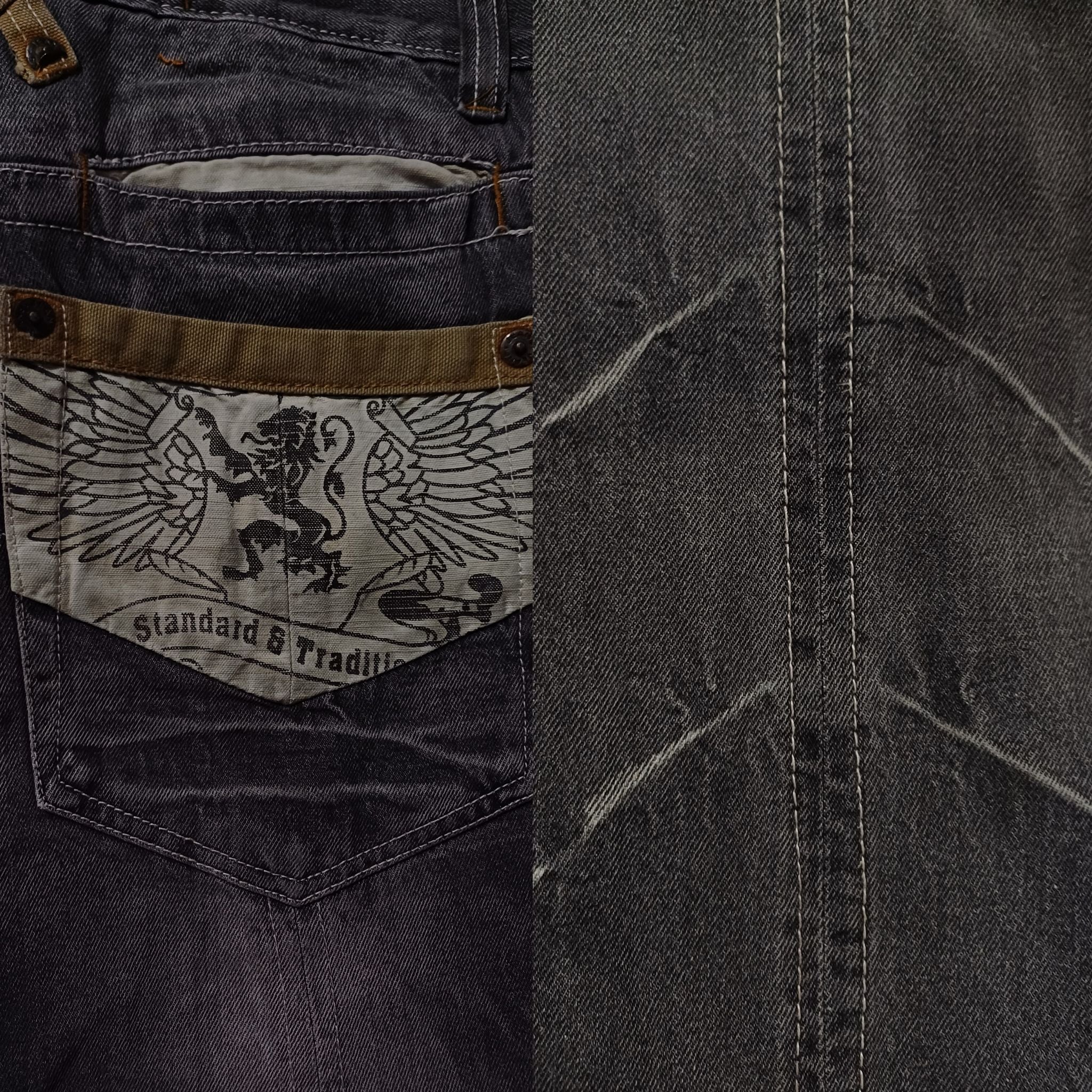 IGHTMUN Distressed Y2K Denim - (W34 X L41)