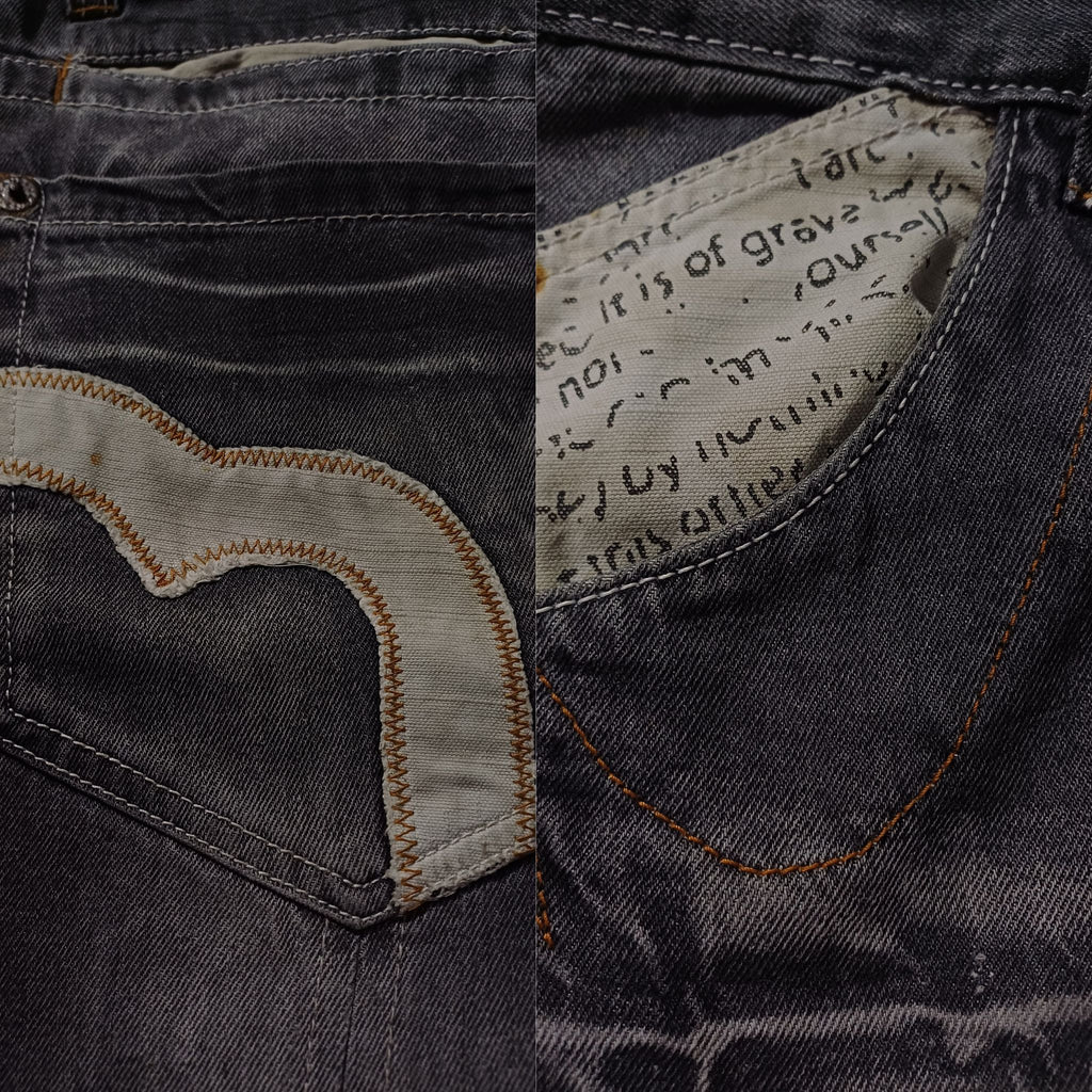 IGHTMUN Distressed Y2K Denim - (W34 X L41)